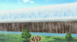 Вторая стадия :  Наруто должен разделить своей ветренной Чакрой водопад.
